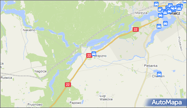 mapa Strączno, Strączno na mapie Targeo