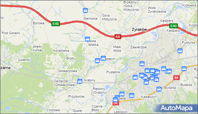 mapa Straszęcin, Straszęcin na mapie Targeo