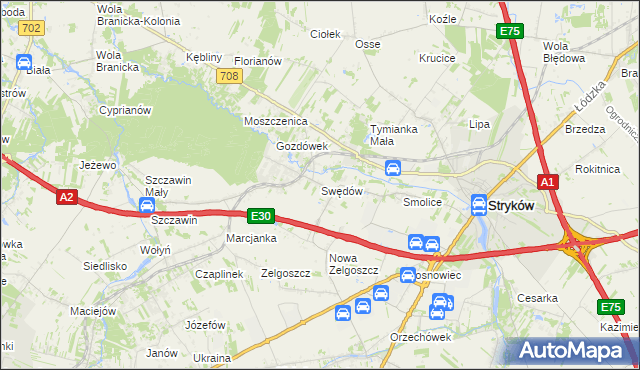 mapa Swędów, Swędów na mapie Targeo