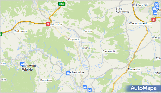 mapa Świdnik gmina Marciszów, Świdnik gmina Marciszów na mapie Targeo