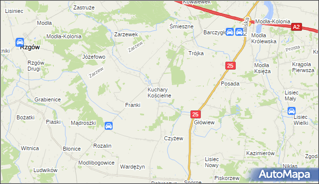 mapa Święcia, Święcia na mapie Targeo