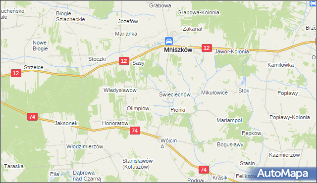 mapa Świeciechów, Świeciechów na mapie Targeo