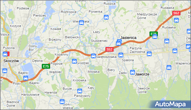 mapa Świętoszówka, Świętoszówka na mapie Targeo