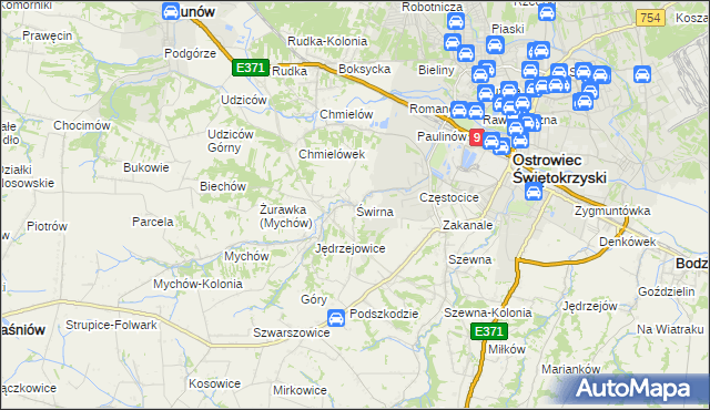 mapa Świrna, Świrna na mapie Targeo