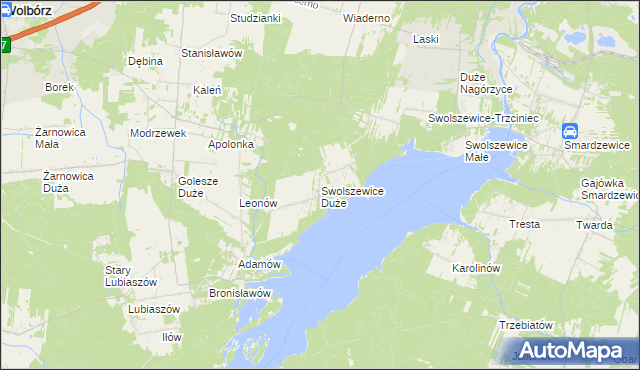 mapa Swolszewice Duże, Swolszewice Duże na mapie Targeo