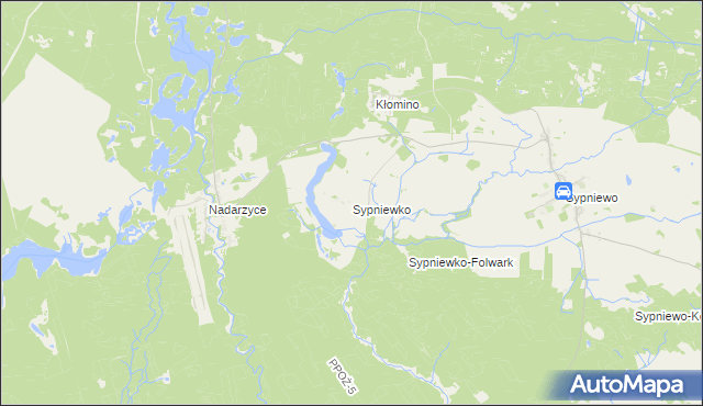 mapa Sypniewko, Sypniewko na mapie Targeo