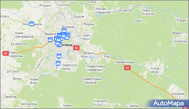 mapa Szabelnia, Szabelnia na mapie Targeo