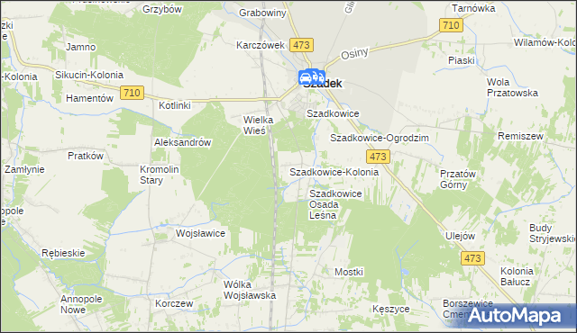 mapa Szadkowice-Kolonia, Szadkowice-Kolonia na mapie Targeo