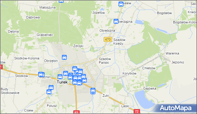 mapa Szadów Pański, Szadów Pański na mapie Targeo