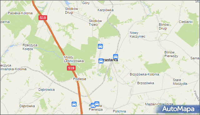 mapa Szastarka, Szastarka na mapie Targeo