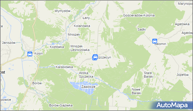 mapa Szczecyn, Szczecyn na mapie Targeo