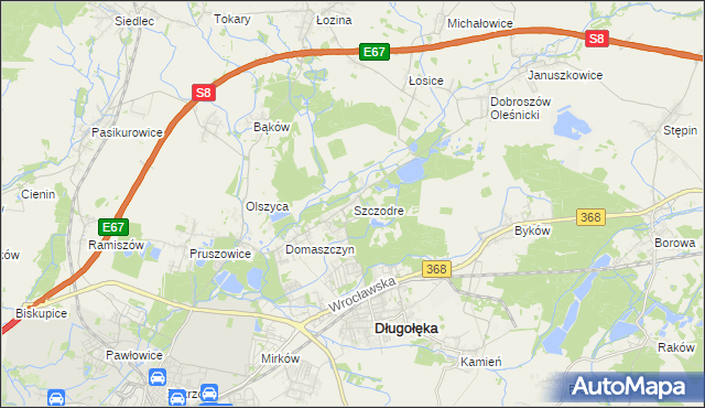 mapa Szczodre, Szczodre na mapie Targeo