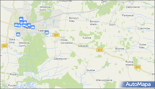 mapa Szedziec, Szedziec na mapie Targeo