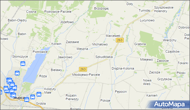 mapa Szkudłówka, Szkudłówka na mapie Targeo