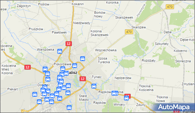 mapa Szosa Turecka, Szosa Turecka na mapie Targeo