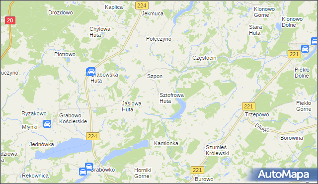 mapa Sztofrowa Huta, Sztofrowa Huta na mapie Targeo