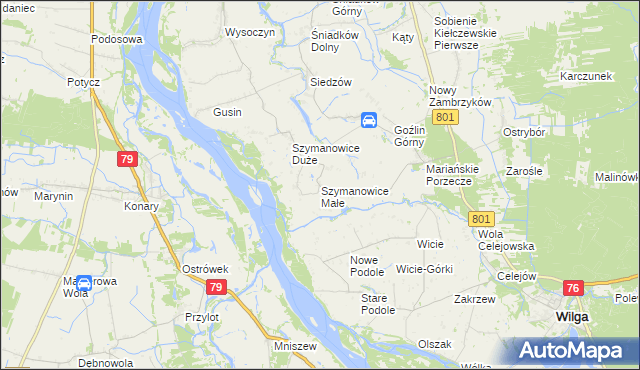 mapa Szymanowice Małe, Szymanowice Małe na mapie Targeo