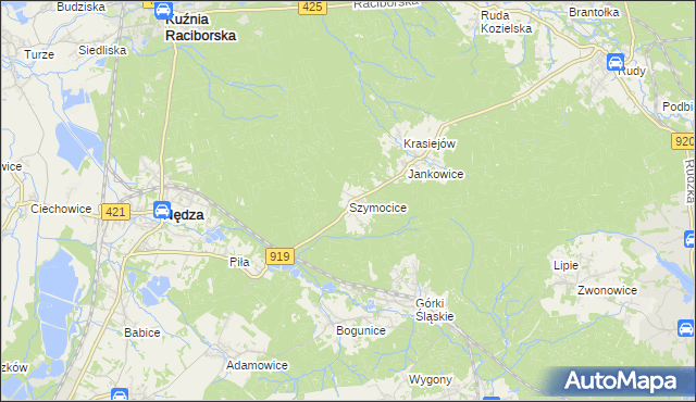 mapa Szymocice, Szymocice na mapie Targeo