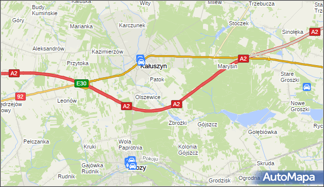 mapa Szymony, Szymony na mapie Targeo