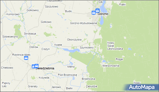 mapa Szynkówko, Szynkówko na mapie Targeo