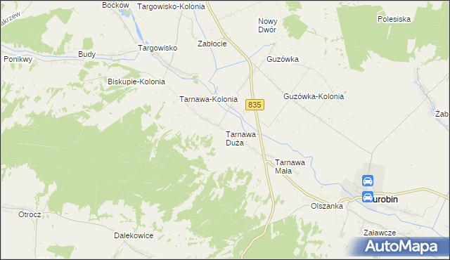 mapa Tarnawa Duża, Tarnawa Duża na mapie Targeo