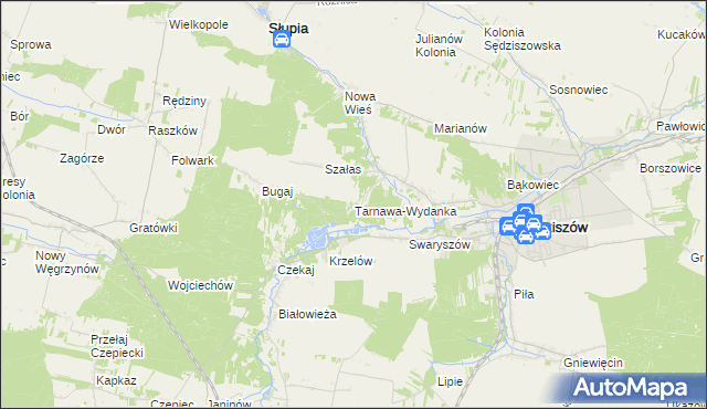 mapa Tarnawa-Wydanka, Tarnawa-Wydanka na mapie Targeo