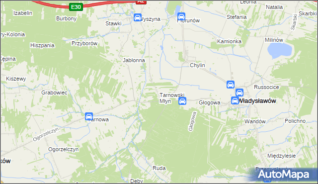 mapa Tarnowski Młyn, Tarnowski Młyn na mapie Targeo