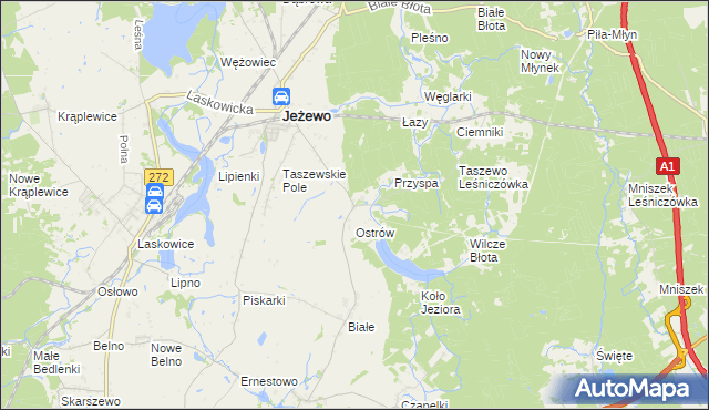 mapa Taszewko, Taszewko na mapie Targeo
