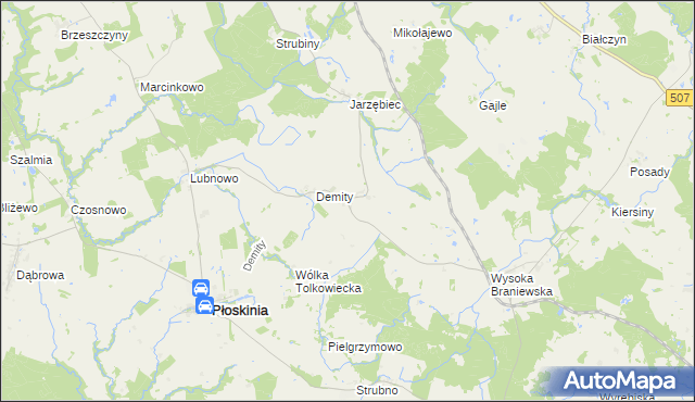 mapa Tolkowiec, Tolkowiec na mapie Targeo