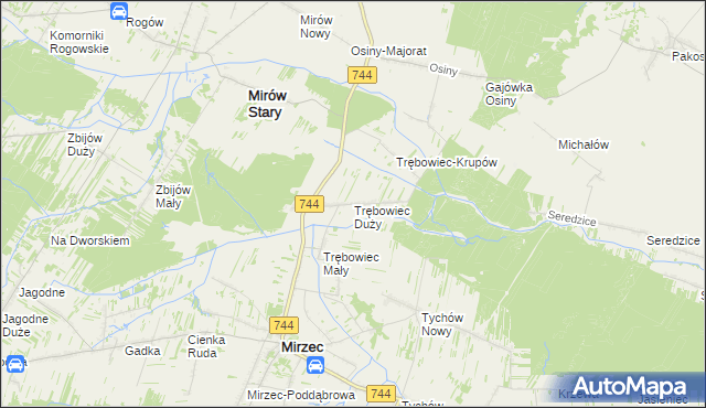 mapa Trębowiec Duży, Trębowiec Duży na mapie Targeo