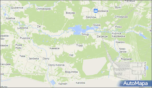 mapa Trząs, Trząs na mapie Targeo