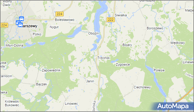 mapa Trzcińsk, Trzcińsk na mapie Targeo