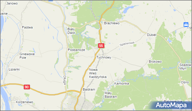 mapa Tychnowy, Tychnowy na mapie Targeo