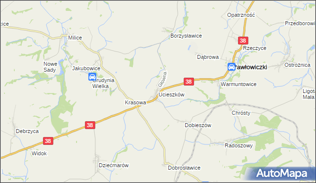 mapa Ucieszków, Ucieszków na mapie Targeo