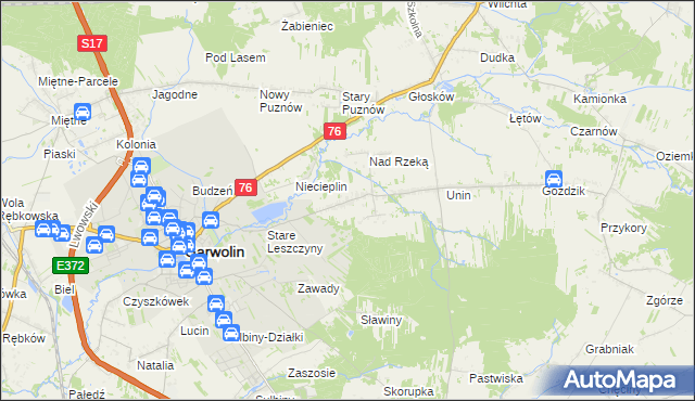 mapa Unin-Kolonia, Unin-Kolonia na mapie Targeo