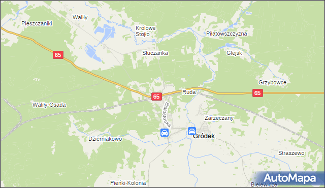 mapa Waliły-Stacja, Waliły-Stacja na mapie Targeo