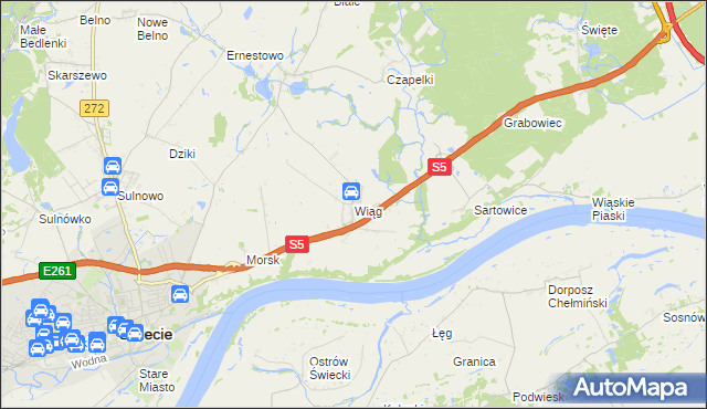 mapa Wiąg, Wiąg na mapie Targeo