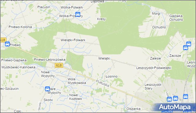 mapa Wielątki, Wielątki na mapie Targeo