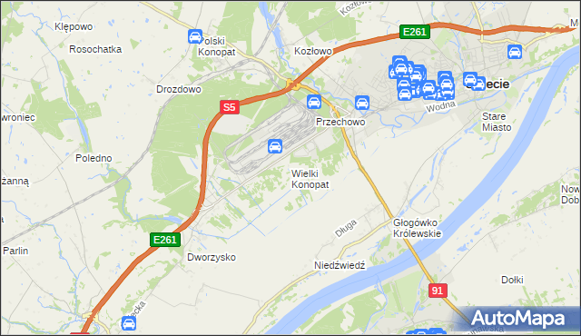 mapa Wielki Konopat, Wielki Konopat na mapie Targeo