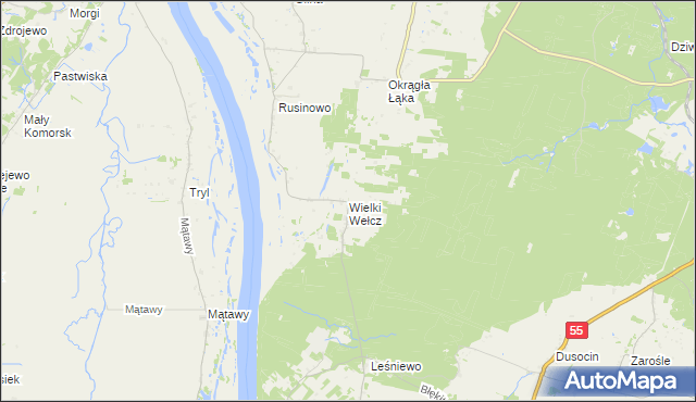 mapa Wielki Wełcz, Wielki Wełcz na mapie Targeo