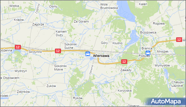 mapa Wieniawa, Wieniawa na mapie Targeo