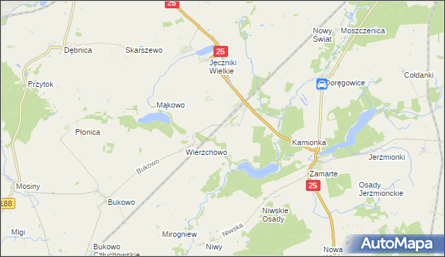 mapa Wierzchowo-Dworzec, Wierzchowo-Dworzec na mapie Targeo