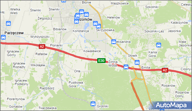 mapa Wiktorów gmina Zgierz, Wiktorów gmina Zgierz na mapie Targeo