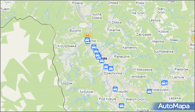 mapa Wisła, Wisła na mapie Targeo