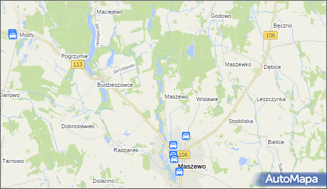 mapa Wisławie, Wisławie na mapie Targeo