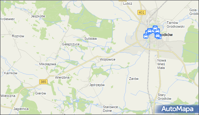 mapa Wójtowice gmina Grodków, Wójtowice gmina Grodków na mapie Targeo