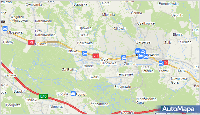 mapa Wola Filipowska, Wola Filipowska na mapie Targeo