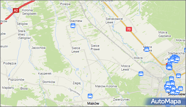 mapa Wola Makowska, Wola Makowska na mapie Targeo