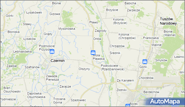 mapa Wola Pławska, Wola Pławska na mapie Targeo