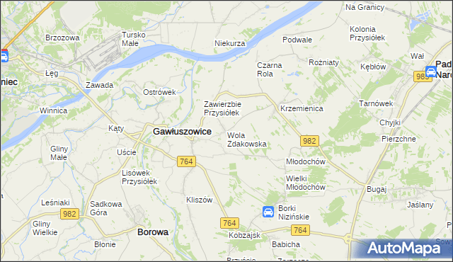 mapa Wola Zdakowska, Wola Zdakowska na mapie Targeo